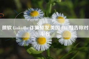 微软 LinkedIn 诈骗频发,美国 FBI 警告称对平台