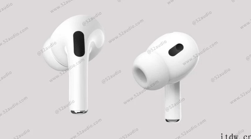 苹果AirPods Pro 2最新渲染图曝光:搭载升级的 H