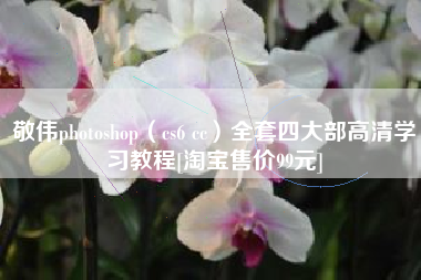 敬伟photoshop（cs6 cc）全套四大部高清学习教程[淘宝售价99元]