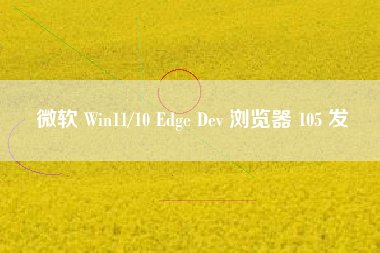 微软 Win11/10 Edge Dev 浏览器 105 发