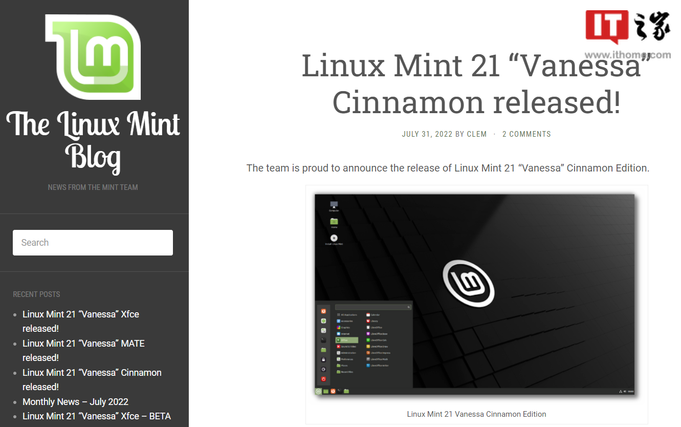 Linux Mint 21“Vanessa”正式版发布,基于