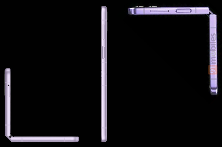 三星Galaxy Z Flip4官方渲染图首曝:“波拉紫”配