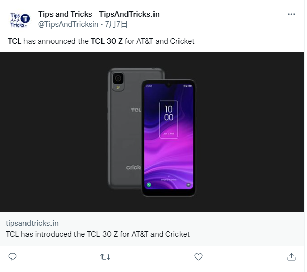 TCL 30 Z 低价手机登陆美国市场:约 603 元,搭载
