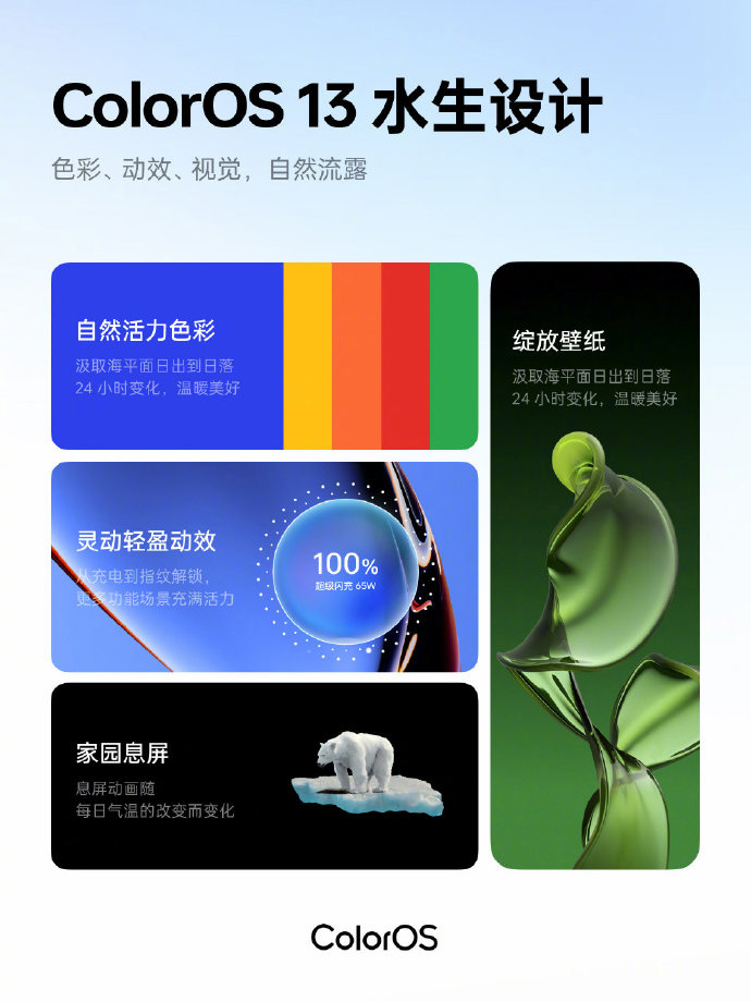 OPPO 发布 ColorOS 13:全新“水生设计”,性能