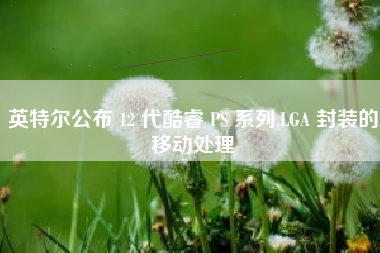 英特尔公布 12 代酷睿 PS 系列,LGA 封装的移动处理