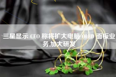 三星显示 CEO 称将扩大电脑 OLED 面板业务,加大研发