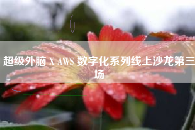超级外脑 X AWS 数字化系列线上沙龙第三场