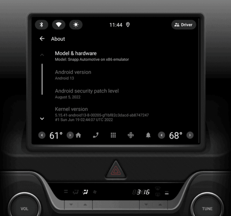 安卓车载系统 Android Automotive 13 发