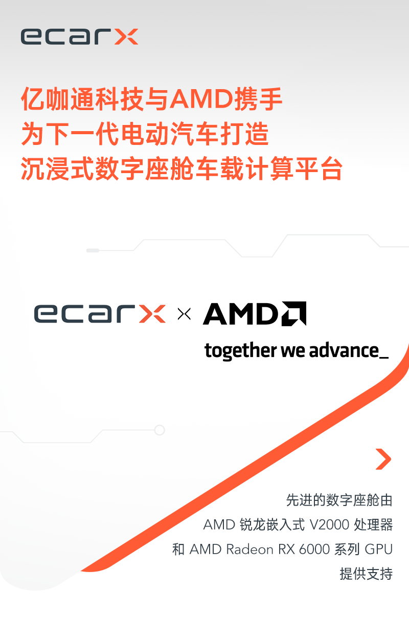 亿咖通宣布与 AMD 合作打造下一代电动汽车车载计算平台