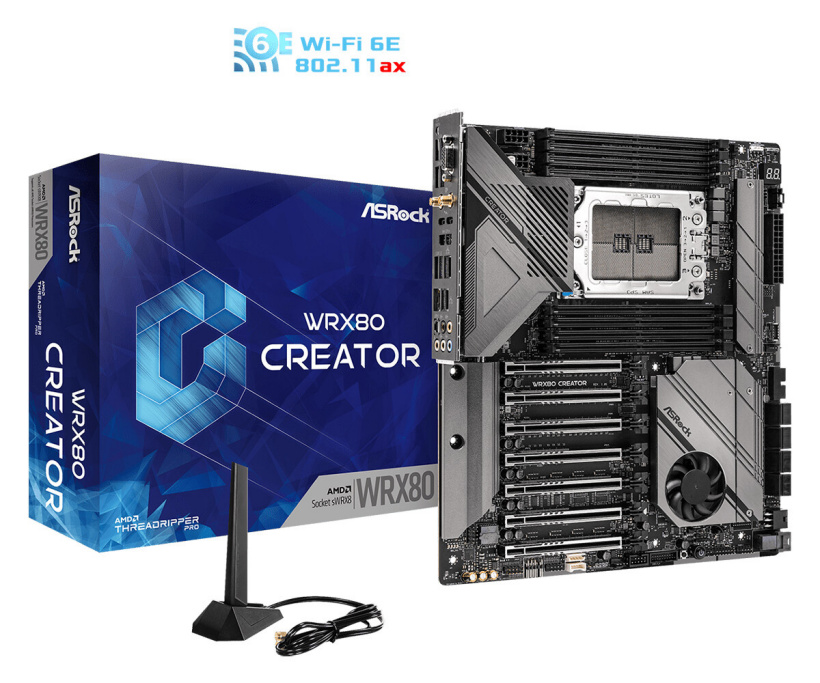 华擎推出 WRX80 Creator 主板:支持 AMD 最