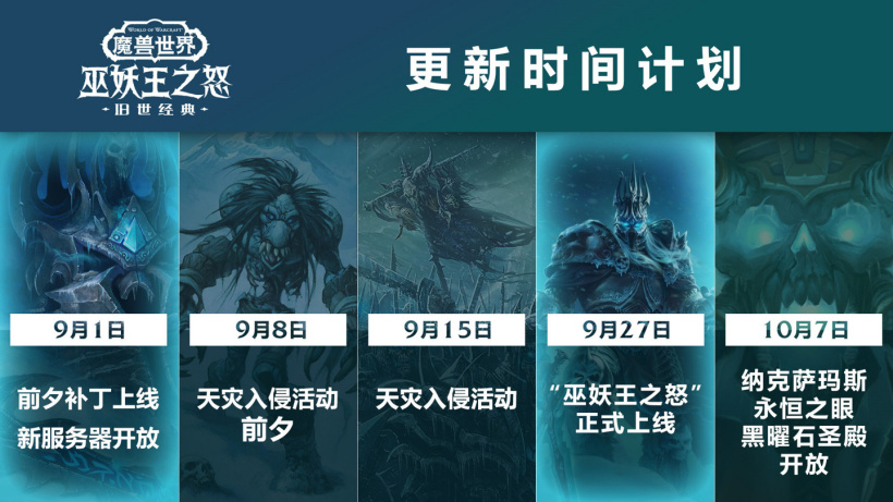 魔兽世界9月1 日发布“巫妖王之怒”前夕补丁,9 月 27