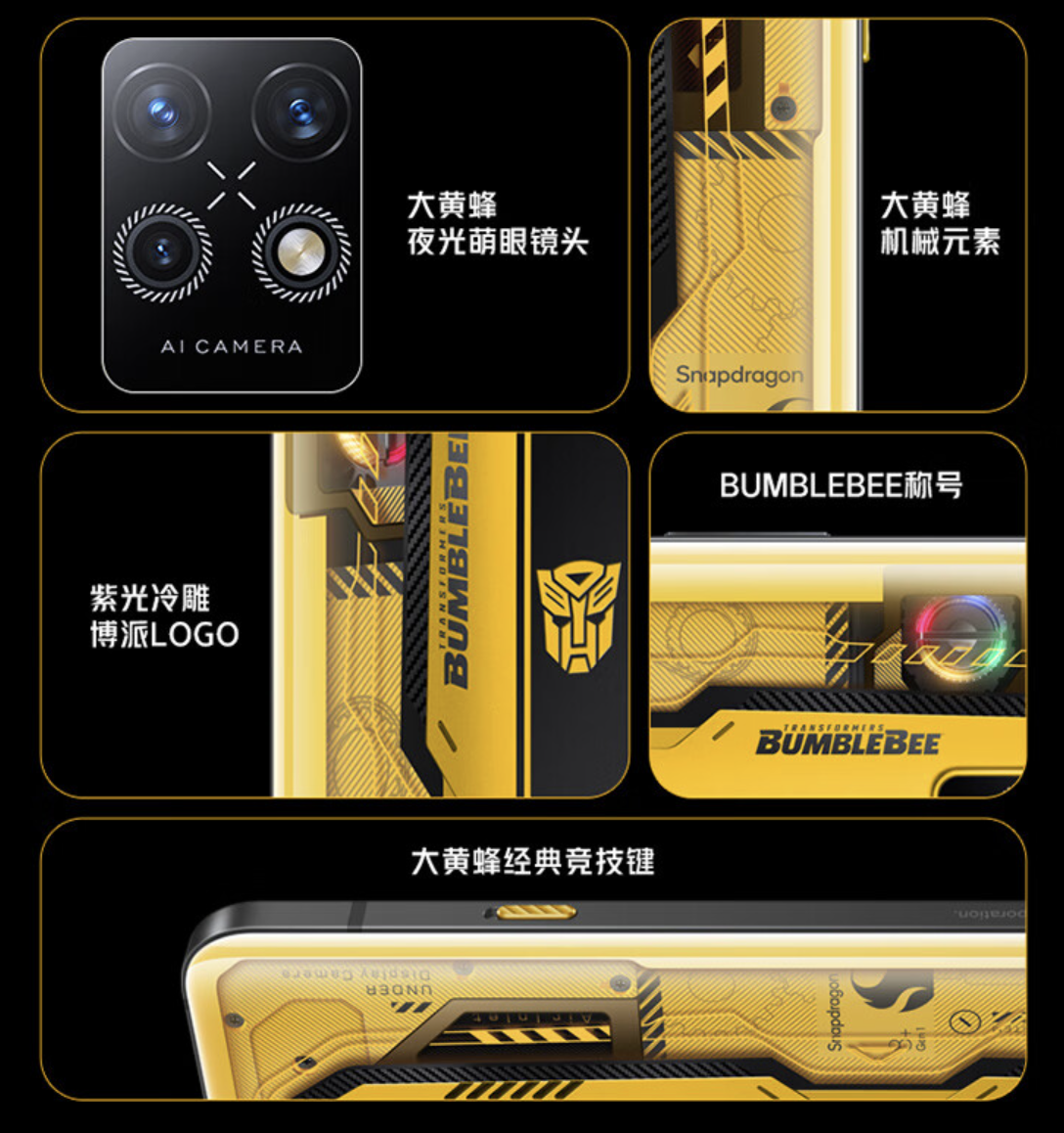 红魔 7S Pro 大黄蜂透明限量典藏版开售:包装配件全套深