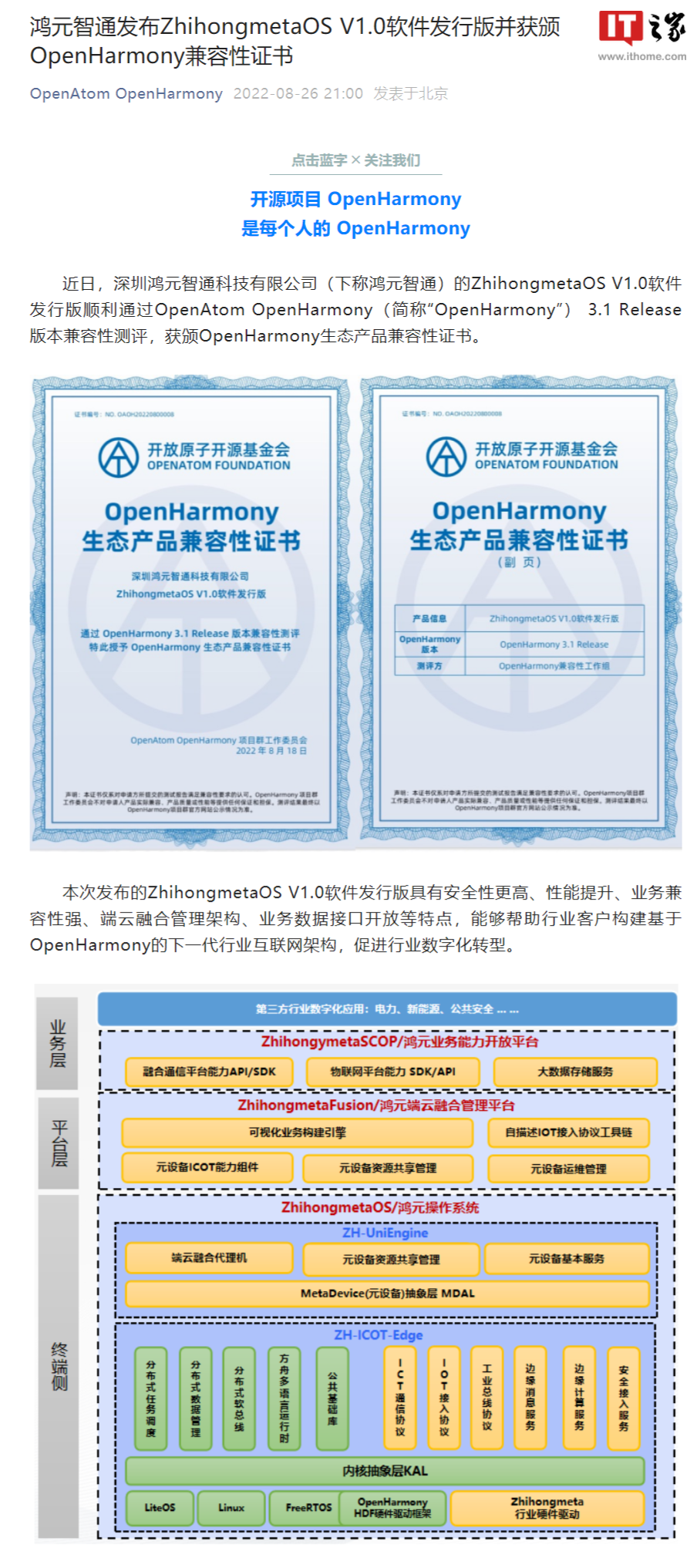 基于开源鸿蒙 OpenHarmony 3