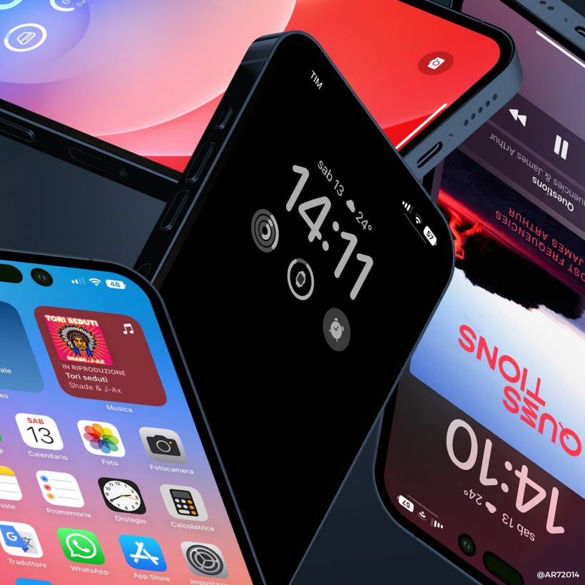 苹果 iPhone 14 Pro 基于爆料绘制的最新外观设计