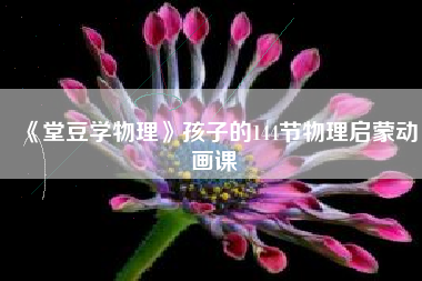 《堂豆学物理》孩子的144节物理启蒙动画课