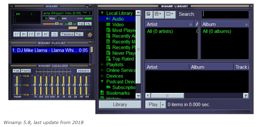 老牌音乐播放器 WinAmp 5