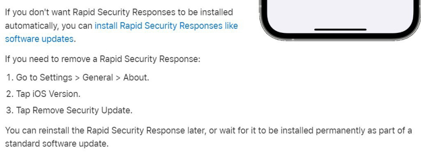 苹果 iOS 16 快速安全响应能更快用上安全补丁,用户也可