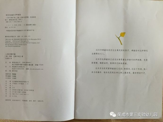 生命教育绘本故事一片叶子落下来