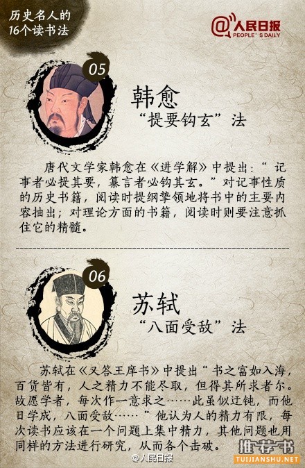 历史名人的16个读书法
