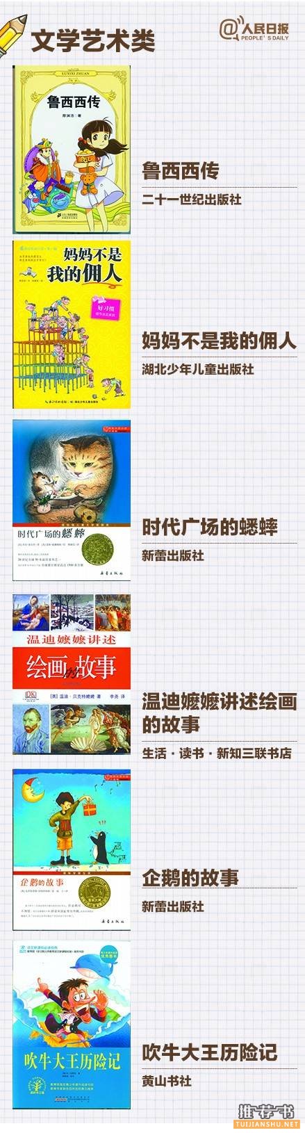 今天,这50本好书送给孩子!