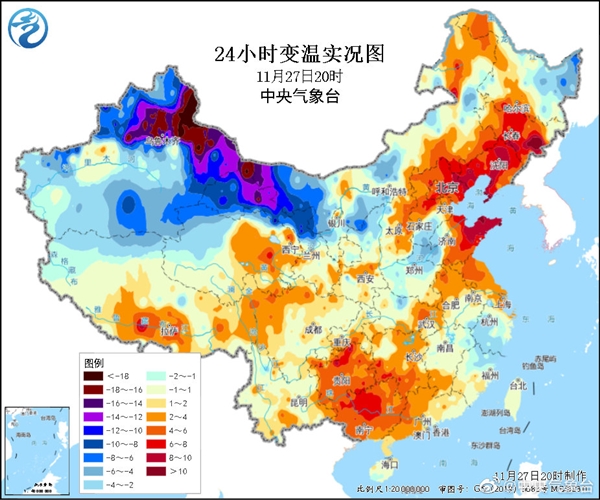 寒潮来袭 局地气温暴跌20℃！中央气象台发布紧急预警