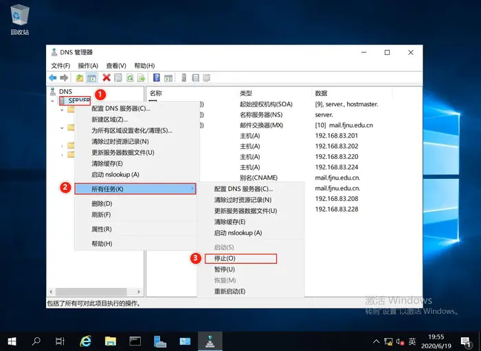 【Windows Server 2019】DNS服务器的配置与管理——主、辅域名服务器