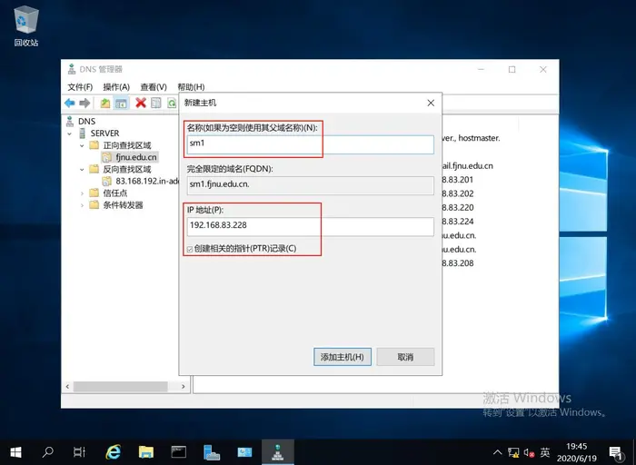 【Windows Server 2019】DNS服务器的配置与管理——主、辅域名服务器