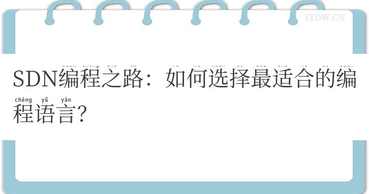 SDN编程之路：如何选择最适合的编程语言？