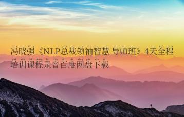 冯晓强《NLP总裁领袖智慧 导师班》4天全程培训课程录音百度网盘下载