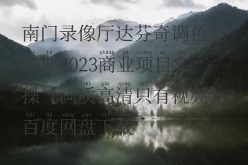 南门录像厅达芬奇调色思维课2023商业项目实操【画质高清只有视频】百度网盘下载