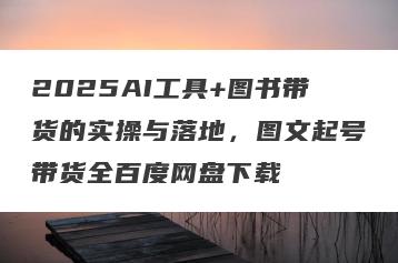 2025AI工具+图书带货的实操与落地，图文起号带货全百度网盘下载