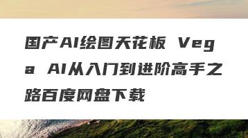 国产AI绘图天花板 Vega AI从入门到进阶高手之路百度网盘下载