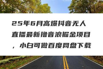 25年6月高爆抖音无人直播最新撸音浪掘金项目，小白可做百度网盘下载