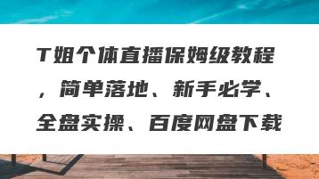 T姐个体直播保姆级教程，简单落地、新手必学、全盘实操、百度网盘下载
