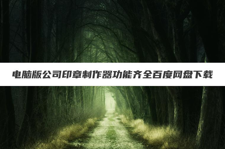电脑版公司印章制作器功能齐全百度网盘下载