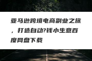 亚马逊跨境电商副业之旅，打造自动?钱小生意百度网盘下载