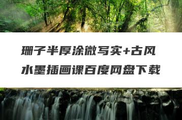 珊子半厚涂微写实+古风水墨插画课百度网盘下载