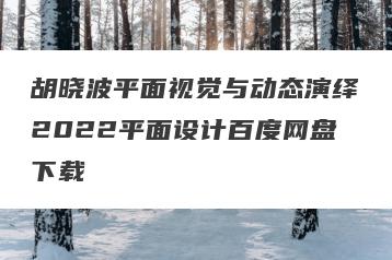 胡晓波平面视觉与动态演绎2022平面设计百度网盘下载