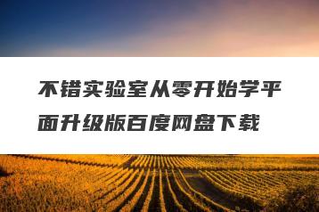 不错实验室从零开始学平面升级版百度网盘下载