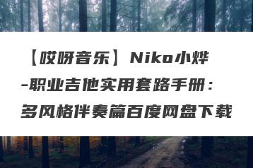 【哎呀音乐】Niko小烨-职业吉他实用套路手册：多风格伴奏篇百度网盘下载