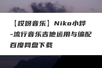 【哎呀音乐】Niko小烨-流行音乐吉他运用与编配百度网盘下载