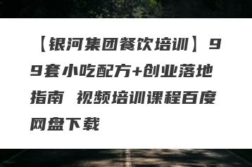 【银河集团餐饮培训】99套小吃配方+创业落地指南 视频培训课程百度网盘下载