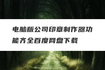 电脑版公司印章制作器功能齐全百度网盘下载