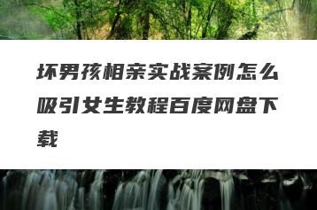 坏男孩相亲实战案例怎么吸引女生教程百度网盘下载