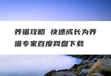 养猫攻略 快速成长为养猫专家百度网盘下载