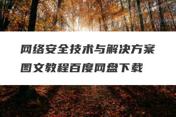 网络安全技术与解决方案图文教程百度网盘下载