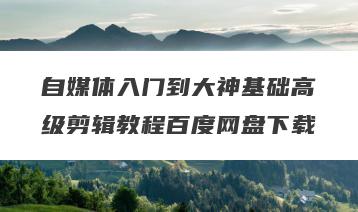 自媒体入门到大神基础高级剪辑教程百度网盘下载