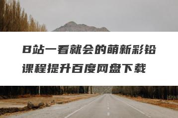 B站一看就会的萌新彩铅课程提升百度网盘下载