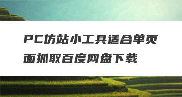 PC仿站小工具适合单页面抓取百度网盘下载