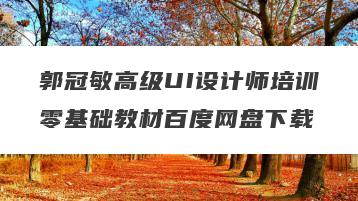 郭冠敏高级UI设计师培训零基础教材百度网盘下载